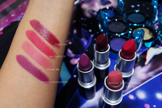 MAC Holiday 2015 lipstick swatches