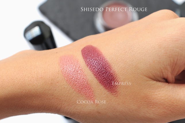 Shiseido autumn 2015 lipstick swatch