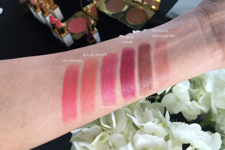 Tom Ford Soleil Lipstick swatches 